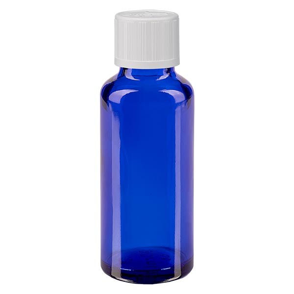 Apothekenfl. blau 30ml Tropfv. weiss KiSi St