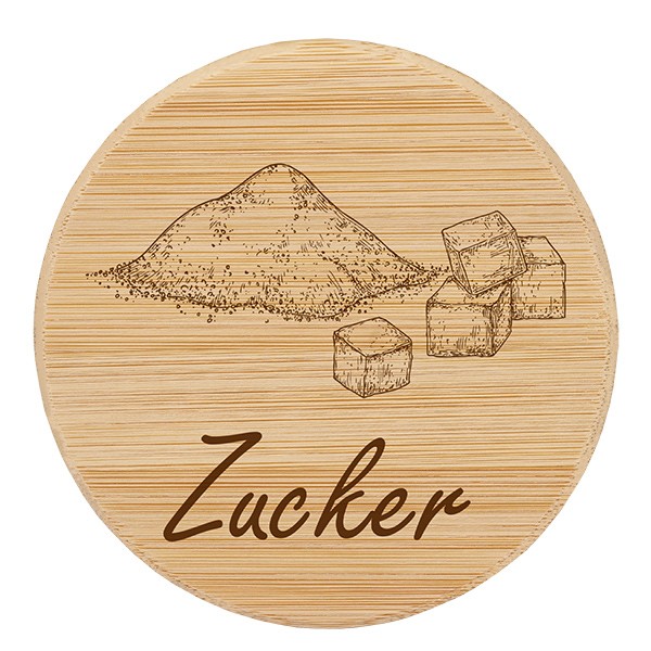 Holzdeckel &quot;Zucker&quot; für WECK RR100