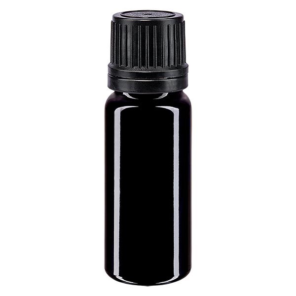 Apothekenfl. viol. 10ml Tropfv. Pr. 1mm schwarz OV