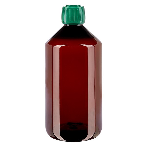 PET Flasche 750ml mit grünem Verschluss OV