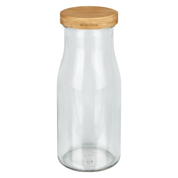 150ml Flasche mit BioSeal 2-in-1 Holzdeckel UNiTWIST