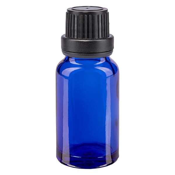 Apothekenfl. blau 10ml Tropfv. Pr. 2mm schwarz OV