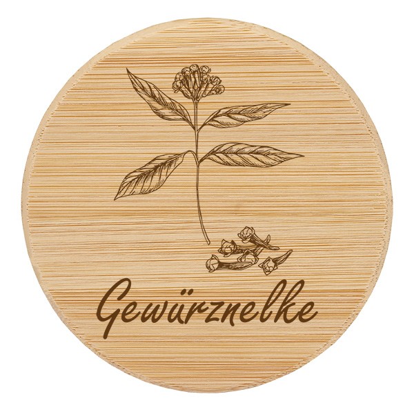 Holzdeckel &quot;Gewürznelke&quot; für WECK RR60