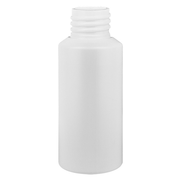 Zylinderflasche HDPE 30ml weiss, S20x3, ohne Verschluss