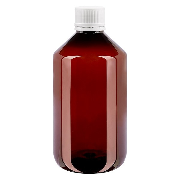 PET Flasche 500ml mit weissem Verschluss OV