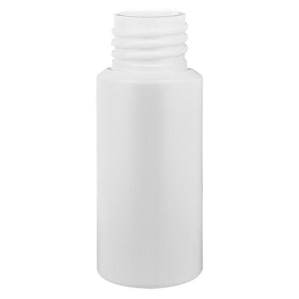 Zylinderflasche HDPE 20ml weiss, S20x3, ohne Verschluss