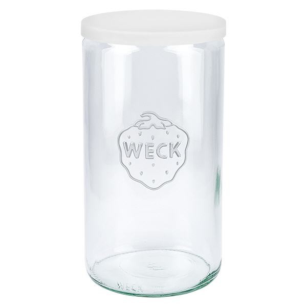 1590ml Zylinderglas WECK mit Silikondeckel weiss