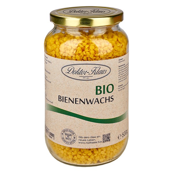 500g Bio Bienenwachs gelb Doktor-Klaus noWaste