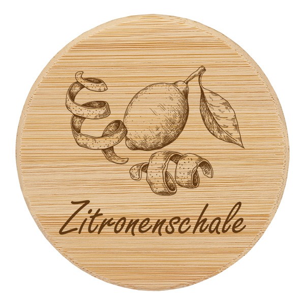 Holzdeckel &quot;Zitronenschale&quot; für WECK RR60