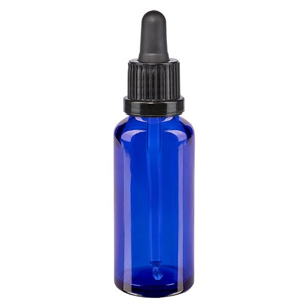 Pipettenflasche blau 30ml, Pipette schwarz OV