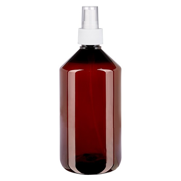 PET Flasche 750ml mit Zerstäuber weiss