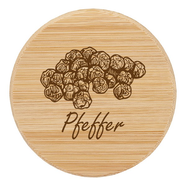 Holzdeckel &quot;Pfeffer&quot; für WECK RR60