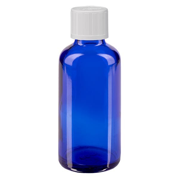 Apothekenfl. blau 50ml Tropfv. weiss KiSi St