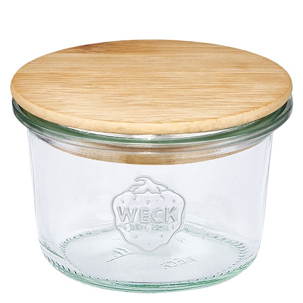 WECK-Mini-Sturzglas 80ml mit Holzdeckel