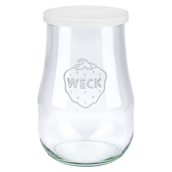 1750ml Tulpenglas WECK mit Silikondeckel weiss