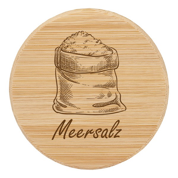 Holzdeckel &quot;Meersalz&quot; für WECK RR60