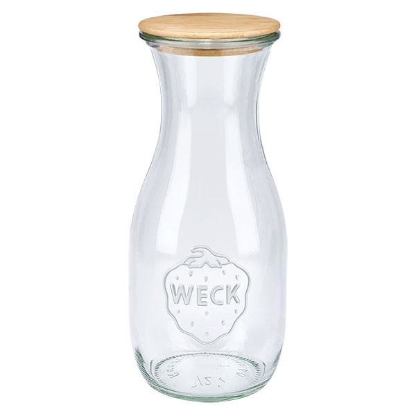 WECK-Saftflasche 530ml mit Holzdeckel