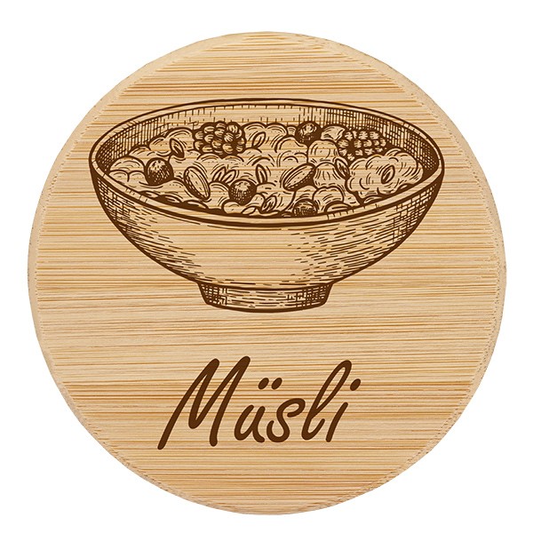 Holzdeckel &quot;Müsli&quot; für WECK RR100