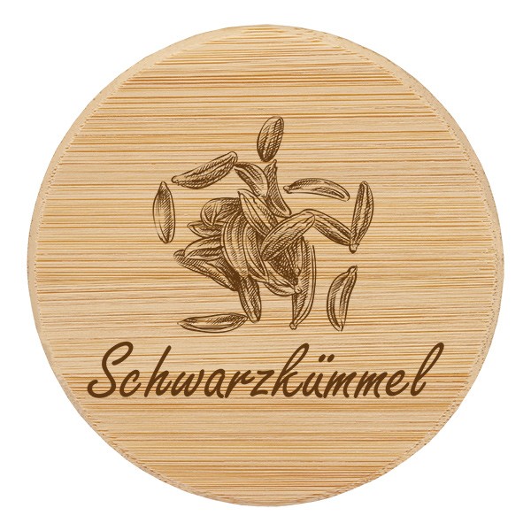 Holzdeckel &quot;Schwarzkümmel&quot; für WECK RR60