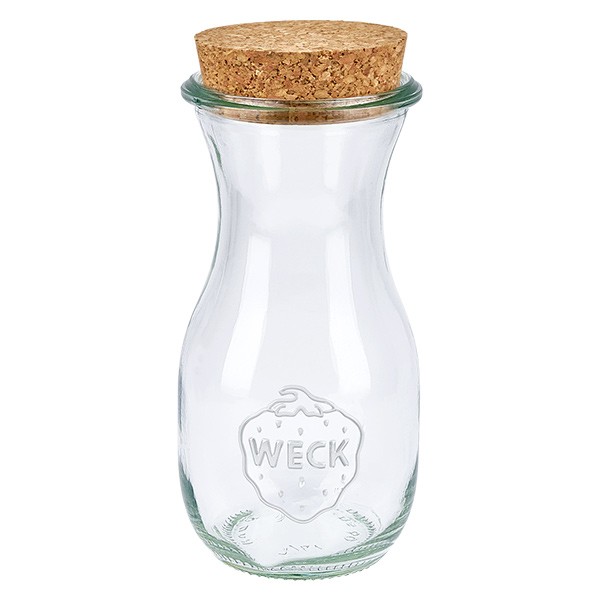 290ml Saftflasche WECK RR60 mit Korken natur