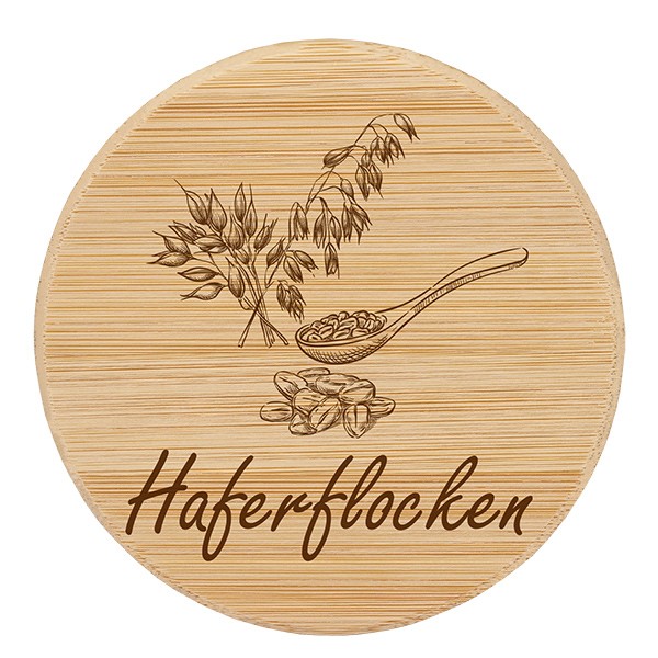 Holzdeckel &quot;Haferflocken&quot; für WECK RR100