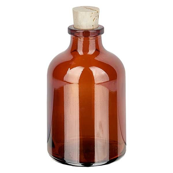 Injektionsflasche Braunglas 50ml mit Korken 11/14mm