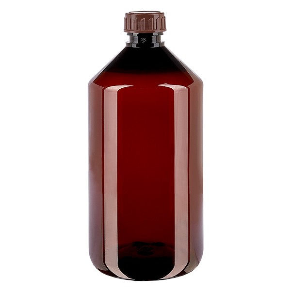 PET Flasche 750ml mit braunem Verschluss Standard