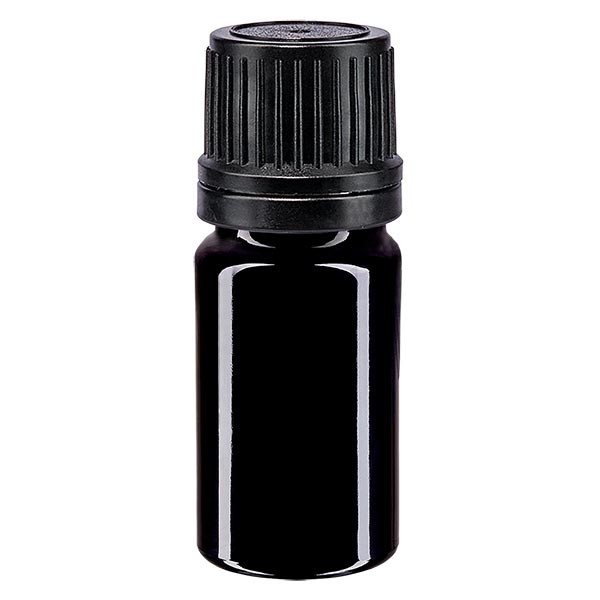 Apothekenfl. viol. 5ml Tropfv. Pr. 1mm schwarz OV