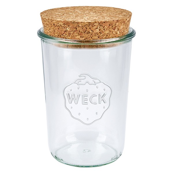 850ml Sturzglas WECK RR100 mit Korken natur