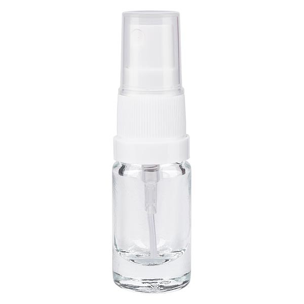 Apothekenflasche klar 5ml Sprayaufsatz weiss Standard