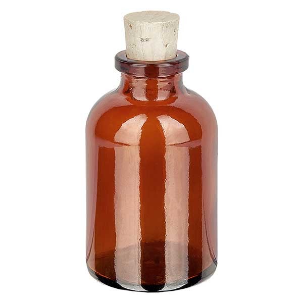 Injektionsflasche Braunglas 30ml mit Korken 11/14mm