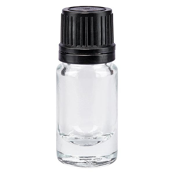 Apothekenflasche klar 5ml Schraubv schw. Giessring OV