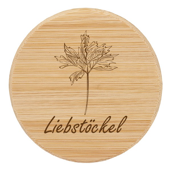 Holzdeckel &quot;Liebstöckel&quot; für WECK RR60