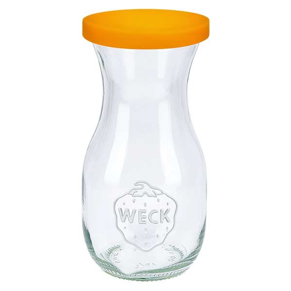 290ml Saftflasche WECK RR60 mit Silikond. orange