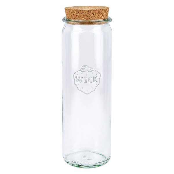 600ml Zylinderglas WECK RR60 mit Korken natur