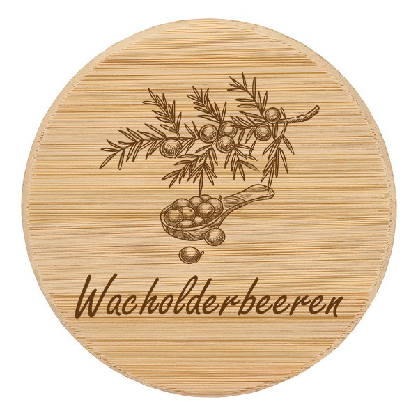 Holzdeckel &quot;Wacholderbeeren&quot; für WECK RR60