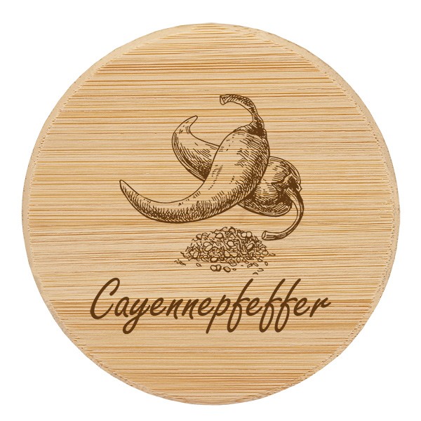 Holzdeckel &quot;Cayennepfeffer&quot; für WECK RR60