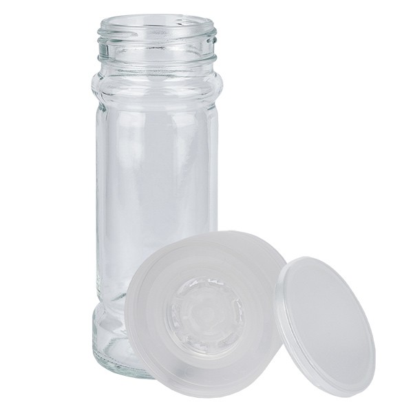 Mühle Vario weiss für Salz &amp; Gewürze 100ml Glas