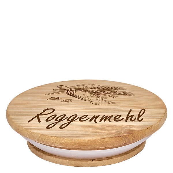 Holzdeckel &quot;Roggenmehl&quot; für WECK RR100