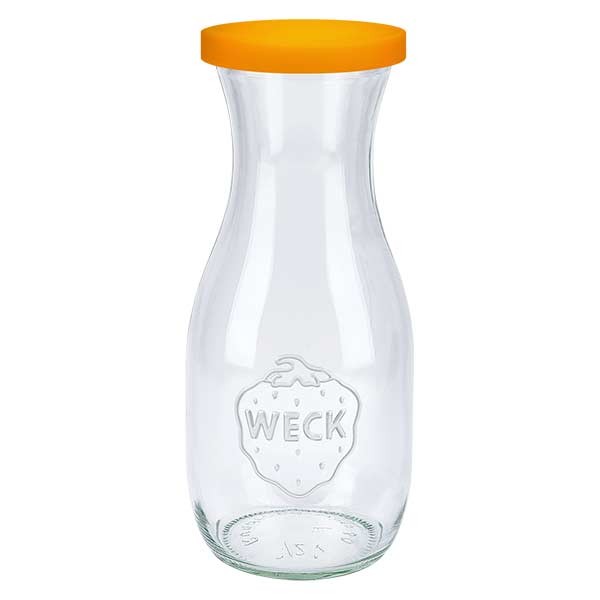 530ml Saftflasche WECK RR60 mit Silikond. orange