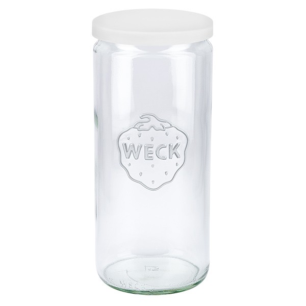 1040ml Zylinderglas WECK mit Silikondeckel weiss